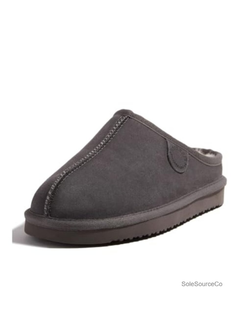 Women's Genuine Shearling Clog Slippers, Indoor Outdoor Suede Clogs, EVA Sole